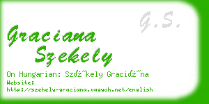 graciana szekely business card